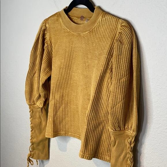 Free people Tasha Thermal Top Mustard'[p]-= - Picture 8 of 12